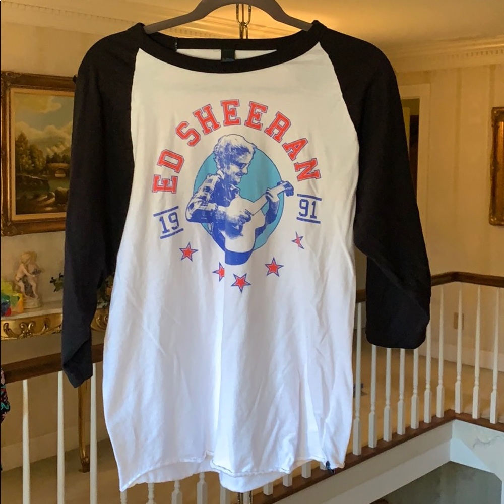 Ed Sheehan 1991 Concert Baseball T-Shirt